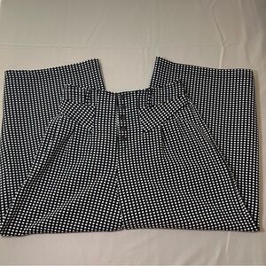 Maeve Anthropologie Culotte Pants Women’s Medium Black White Gingham Wide Leg
